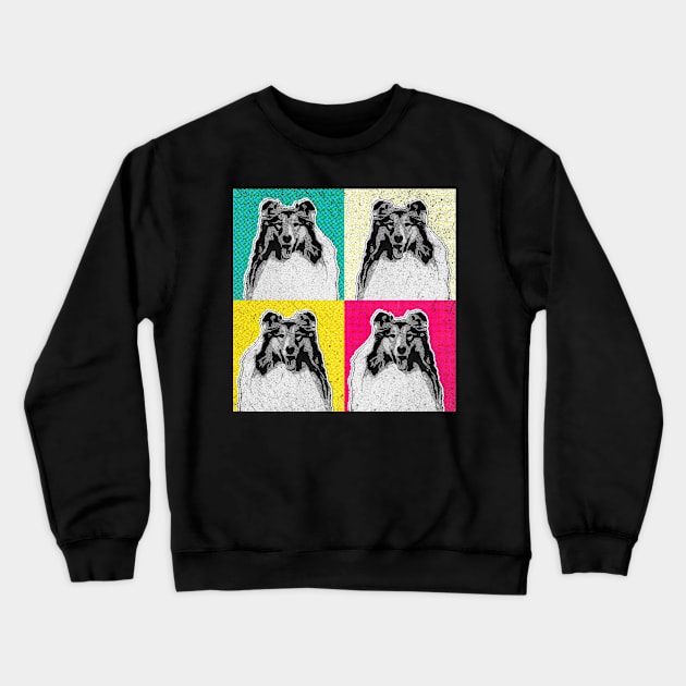 Collie dog retro Crewneck Sweatshirt by SerenityByAlex